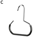 Round Hook Hangers for Hats Scarves Bags – Non-Slip Organizer Wardrobe Hook Hanger Richie's black