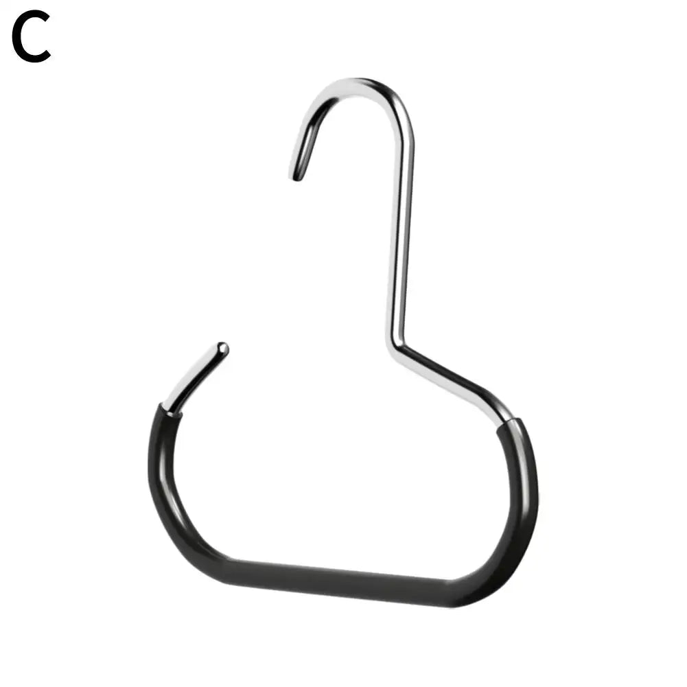 Round Hook Hangers for Hats Scarves Bags – Non-Slip Organizer Wardrobe Hook Hanger Richie's black