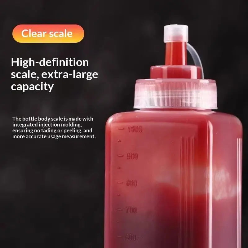 Wide Mouth Squeeze Condiment Bottle 600/800/1000ml Dispenser Condiment Squeeze Bottle Richie's