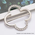 Pearl Rhinestone Scarf Ring Clip & Shirt Buckle for Women Scarf Ring Clip Richie's Silver-Style E