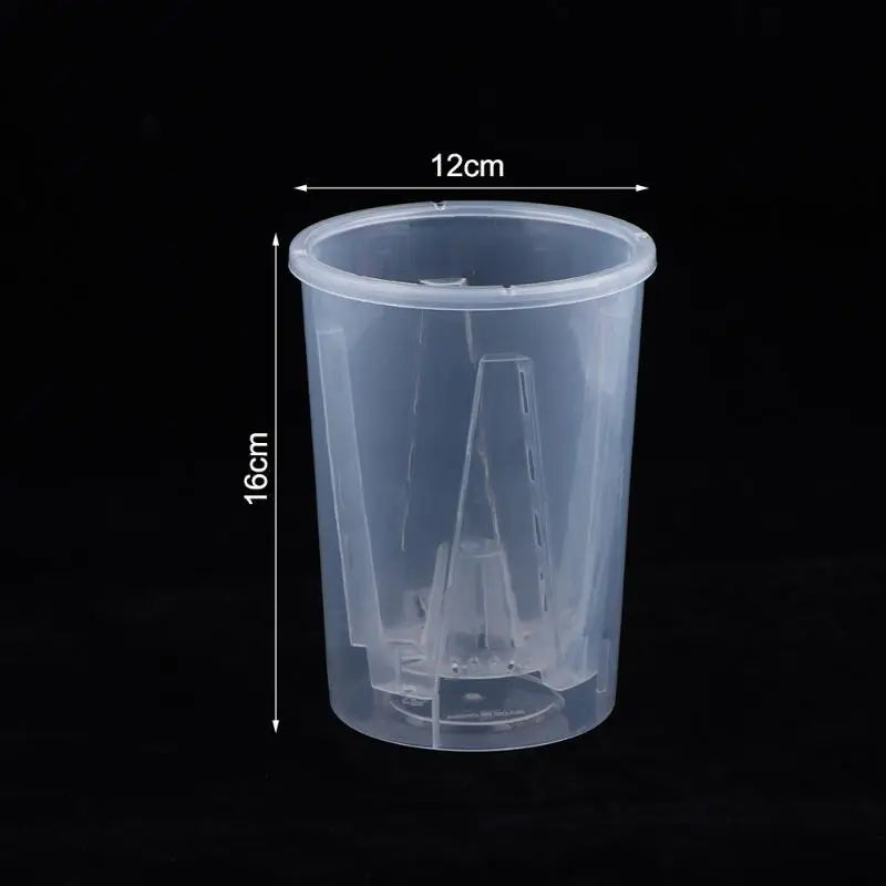 Self-Watering Transparent Plastic Flower Pot – Double Layer Self-Watering Planter Pot Richie's 12CM