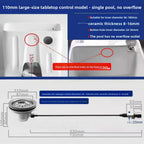 Ceramic Mop Pool Sink | One-Button Auto Drain System Utility Mop Sink Richie's No overflow