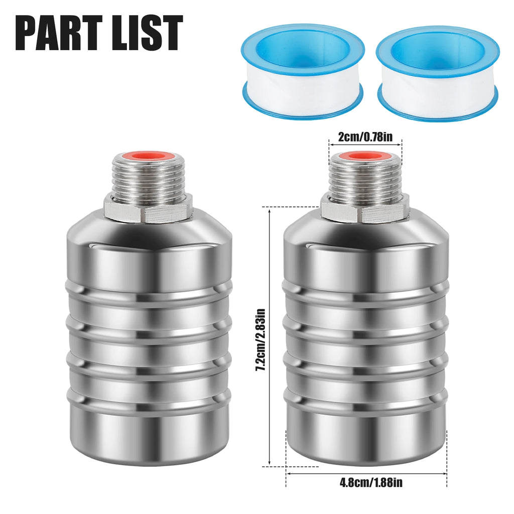 Stainless Steel Float Ball Valve – Auto Water Level Control 1/2" Float Ball Valve Richie's A 2 piece set
