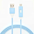 120W LED Glowing USB-A to Type-C Fast Charging Cable 1M USB Charging Cable Richie's Blue 1m