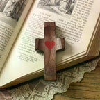 Black Walnut Wooden Pocket Prayer Cross – Handheld Faith Gift Wooden Prayer Cross Richie's