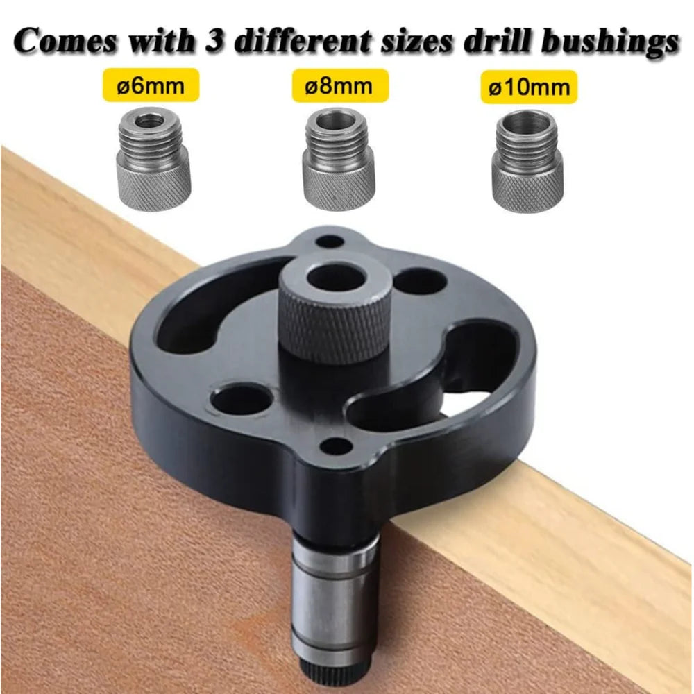 Self-Centering Dowel Drill Guide Jig – 6mm 8mm 10mm Bushings Woodworking Drill Jig Richie's