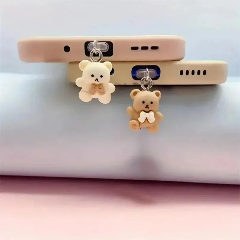 Bear Dust Plug Charm – Type-C, Micro USB & iOS Pendant Phone Dust Plug Charm Richie's