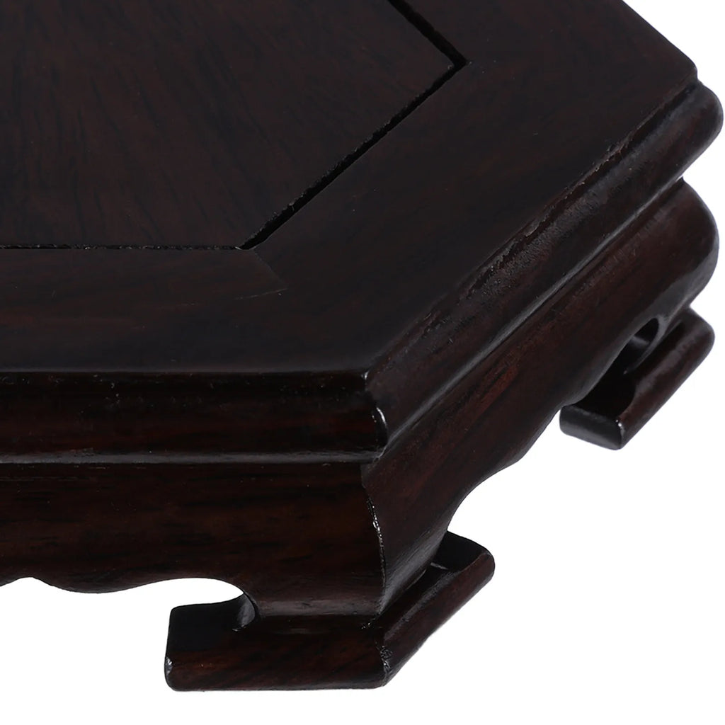 Wooden Hexagon Display Stand – Solid Wood Pedestal Riser Base Wood Display Stand Richie's
