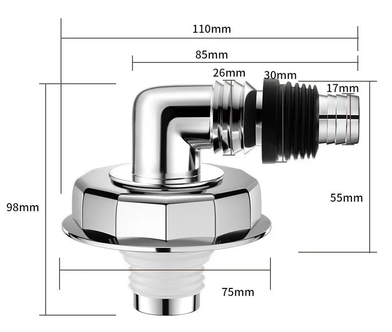 Universal Washing Machine Floor Drain Adapter & Pipe Connector Drain Pipe Adapter Richie's bend