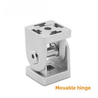 KANDE Movable Aluminum Profile Hinge 20/30/40 Angle Connector Aluminum Profile Hinge Richie's