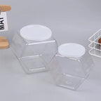 Hexagonal Candy Cookie Jar Airtight PET Storage Container Food Storage Jar Richie's