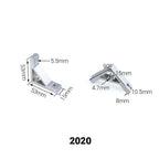 2Pcs 90° Corner Bracket for 2020–8080 Aluminum Extrusion Corner Angle Bracket Richie's 2020-2 Holes