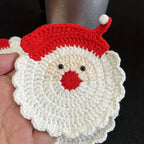 Handmade Crochet Santa Claus Coaster – Christmas Table Decor Christmas Crochet Coaster Richie's