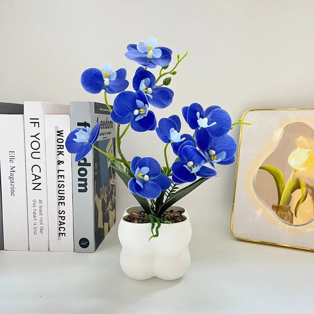 Artificial Butterfly Orchid Bonsai White Faux Flower Décor Artificial Flower Bonsai Richie's 05