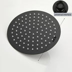 8-Inch Square Stainless Steel Rainfall Shower Head | Ultra-Thin Rainfall Shower Head Richie's Round Black 8 inch