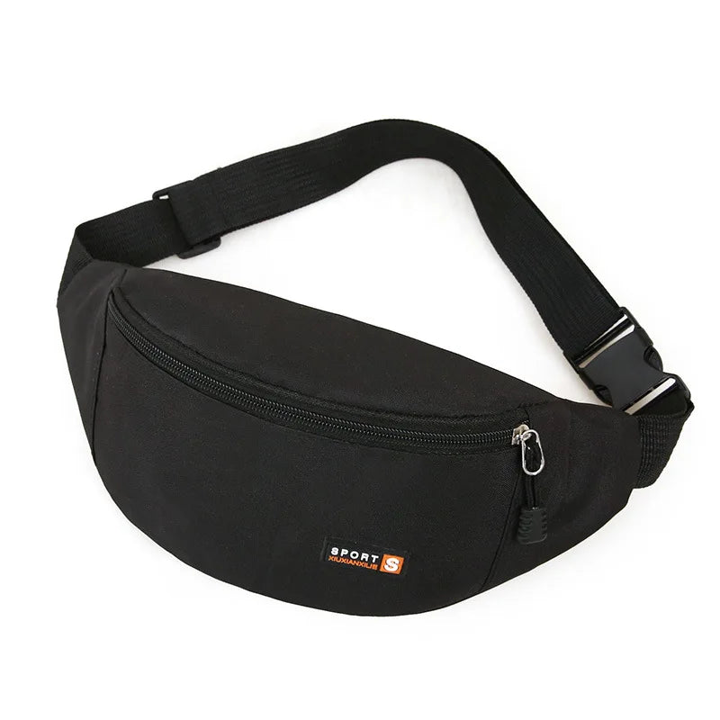 Waterproof Sport Waist Bag Fanny Pack for Men & Women Sport Fanny Pack Richie's black