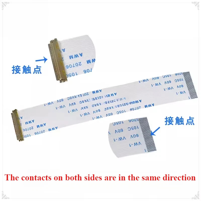 2PCS EDP 30/40-Pin 0.5mm Ribbon Cable AWM 20706 LCD Forward Reverse FFC Ribbon Cable Richie's