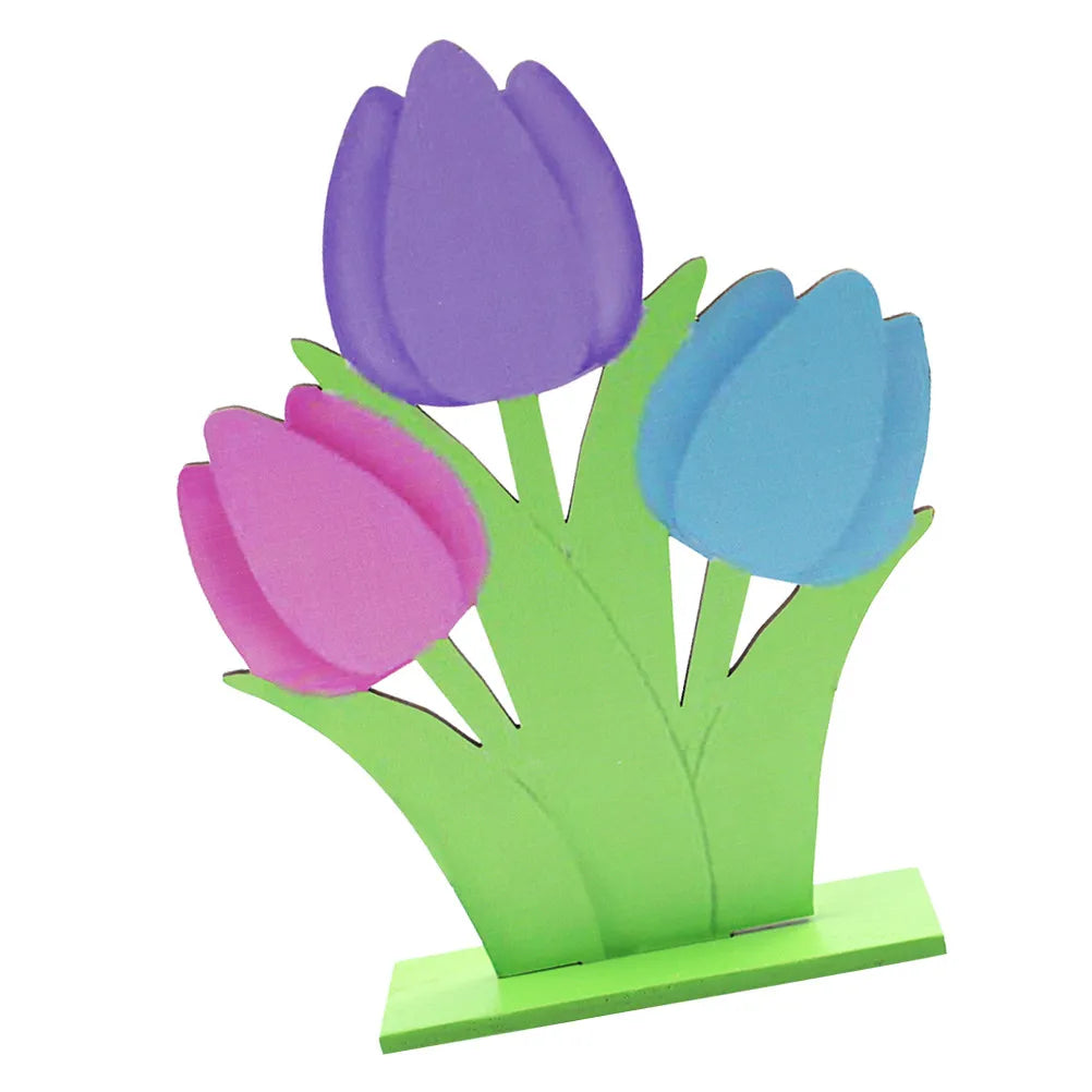 Wooden Tulip Flower Ornament – Easter & Spring Home Decor Wooden Flower Ornament Richie's