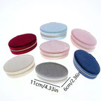 Mini Velvet Oval Jewelry Box – Portable Ring & Earring Case Velvet Jewelry Box Richie's