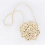 Handmade Woven Rattan Round Crossbody Bag – Boho Beach Bag Rattan Crossbody Bag Richie's Beige