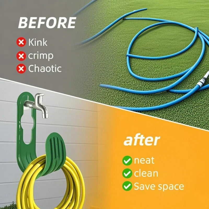 Wall Mounted Garden Hose Holder & Outdoor Faucet Hook Garden Hose Holder Richie's