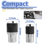 2-Piece Adjustable Tap Socket Set – 3/8" Drive CR-MO Steel Tap Socket Adapter Richie's