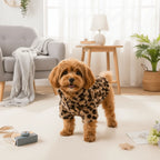 Leopard Print Fleece Dog Coat – Warm Padded Pet Jacket Dog Coat Richie's