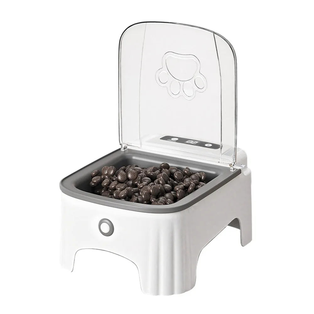 Smart Auto-Open Pet Food Bowl | Freshness Lid & Type-C Smart Pet Feeder Richie's Grey