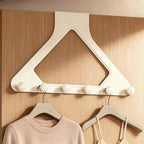 Over-Door Hook Organizer No-Drill Triangular ABS Plastic Over-Door Hook Organizer Richie's Beige