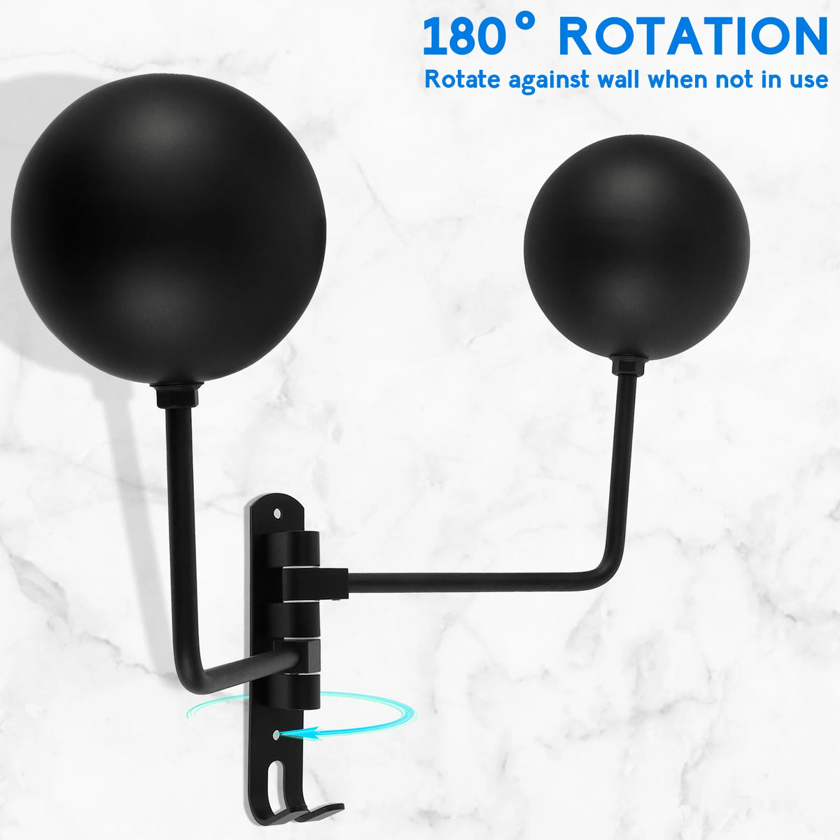 Wall Mount Motorcycle Helmet Holder 180° Dual-Ball Rack 2PCS Helmet Wall Rack Richie's