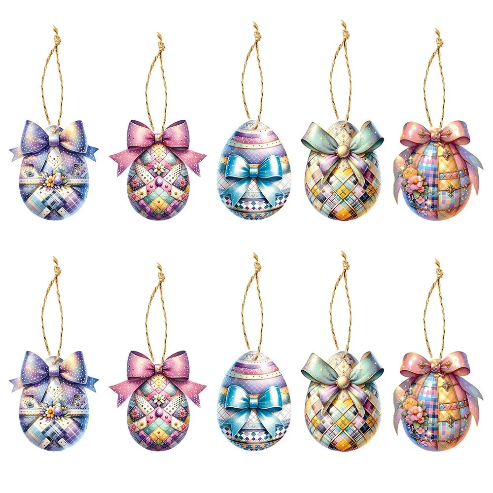 10pcs Easter Egg Hang Tags Rabbit Party Gift Labels 2026 Easter Hang Tags Richie's