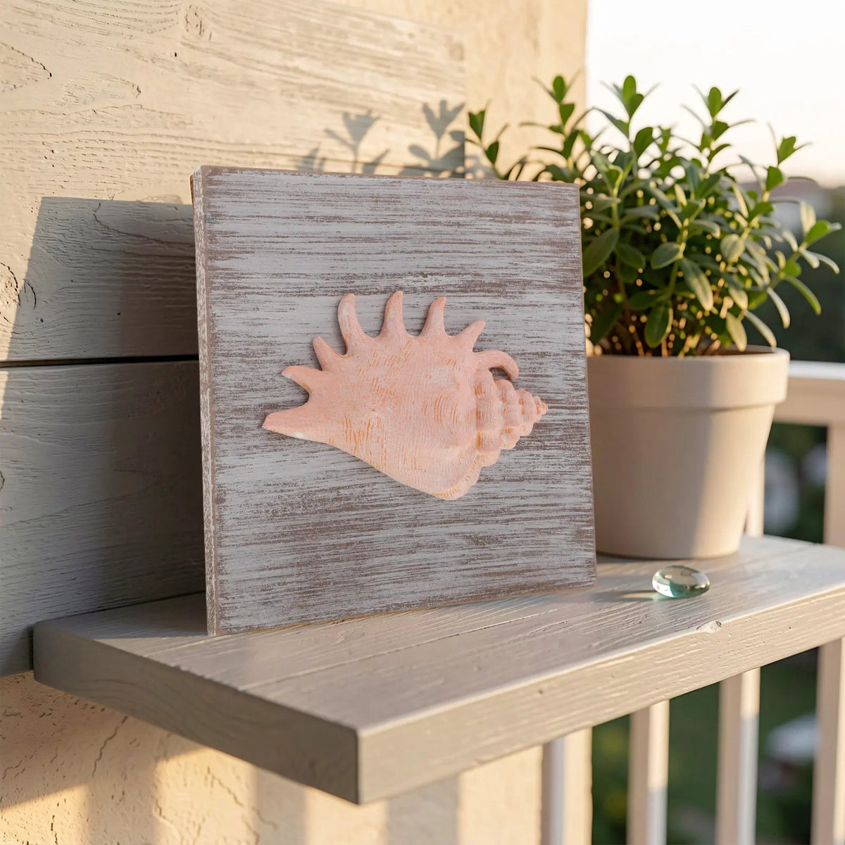 Rustic Seashell Wood Frame Coastal Wall Hanging Decor Coastal Wall Art Richie's