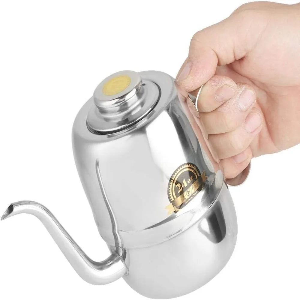 Stainless Steel Olive Oil Dispenser Bottle 24oz – Silver Oil Pot Oil Dispenser Bottle Richie's