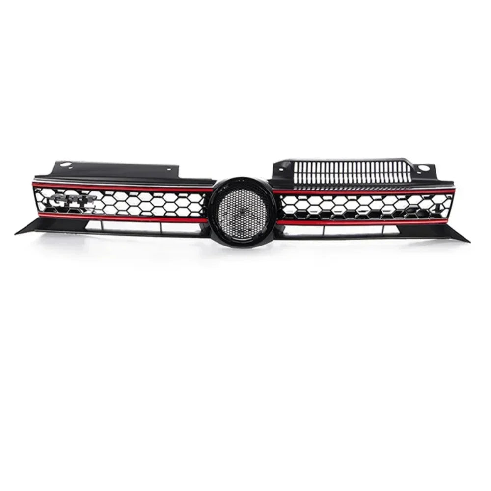 VW Golf 6 MK6 GTI Honeycomb Front Grille 2009–2013 | ABS Front Bumper Grille Richie's GTI Black red