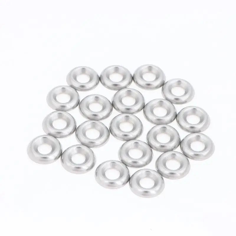 304 Stainless Steel Countersunk Fisheye Concave Washers 100pcs Countersunk Washers Richie's size8 100Pcs