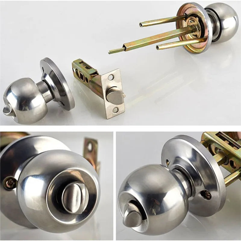 Aluminum Alloy Globe Door Knob Lock Set with Key Door Knob Lock Set Richie's