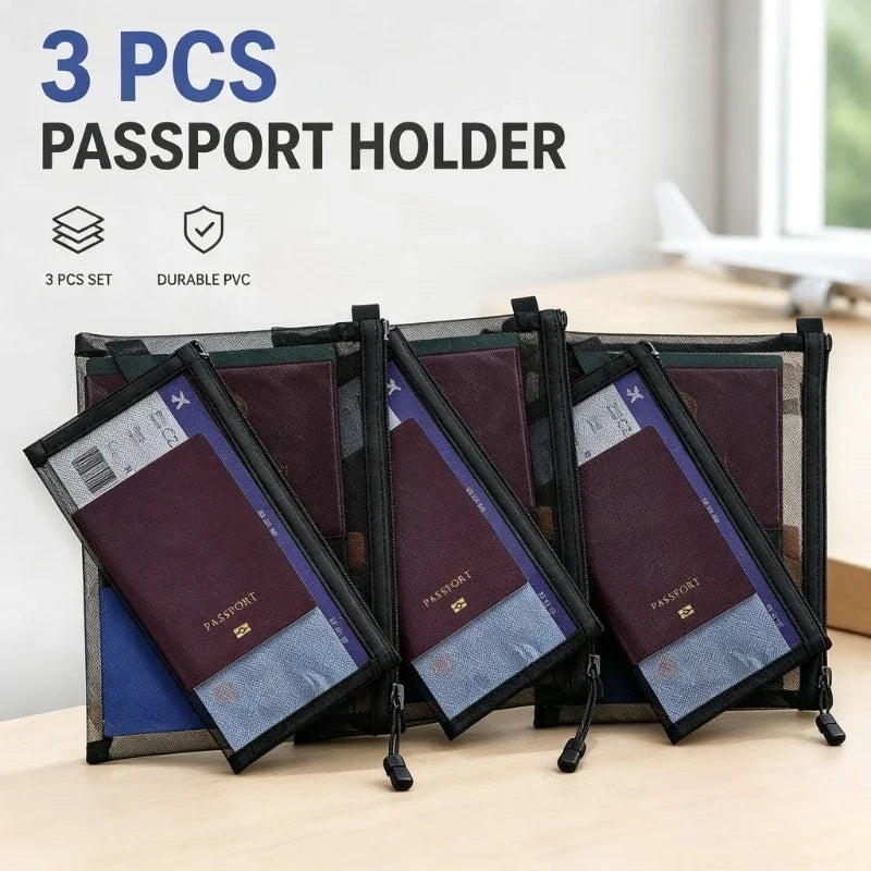 3-Pack Mesh Organizer Bags – Travel, Cosmetic & Pencil Pouch Mesh Organizer Pouch Richie's