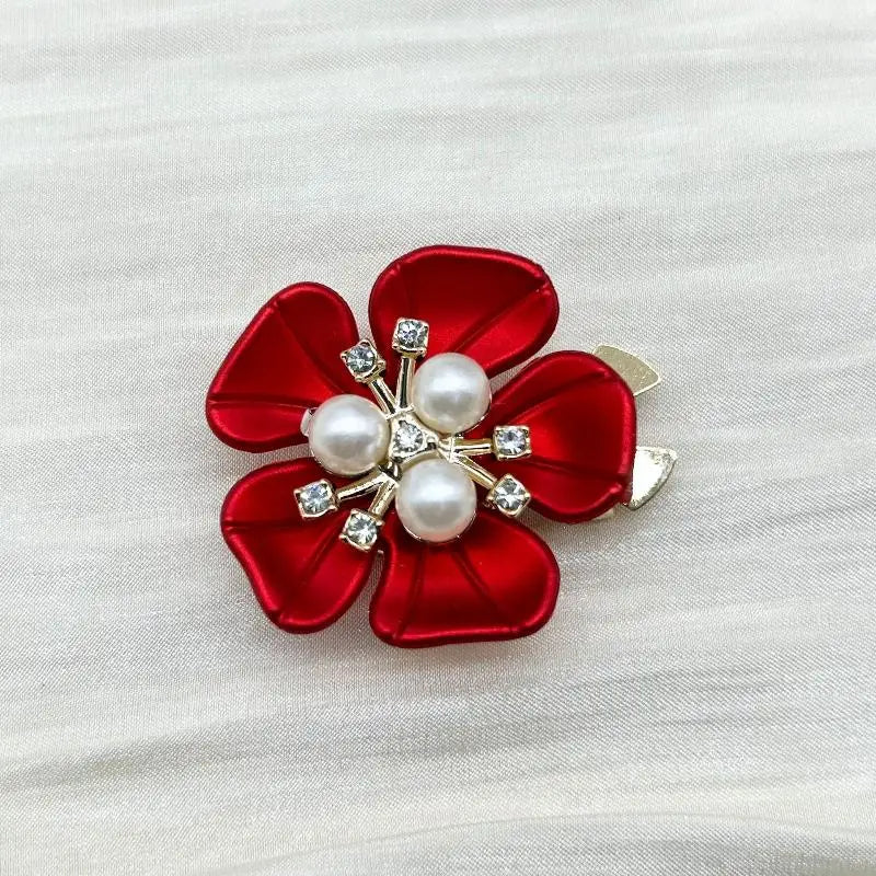 Pearl Flower Button Covers – Rhinestone Detachable Clips Button Cover Clips Richie's A4