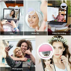 USB Rechargeable LED Selfie Ring Light with Phone Clip LED Selfie Ring Light Richie's