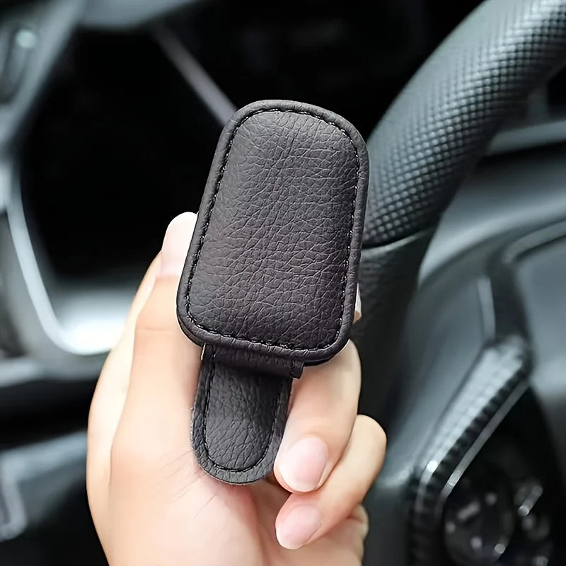 PU Leather Car Visor Sunglasses Holder with Card Slot Car Visor Organizer Richie's
