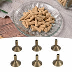 100pcs Alloy Backflow Incense Cone Holders Funnel Tray Set Incense Cone Holder Richie's