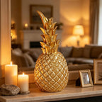 Gold Resin Pineapple Figurine – Large 9" Decorative Sculpture Decorative Figurine Richie's