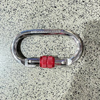 Carbon Steel O-Ring Carabiner 25KN Climbing Safety Lock Buckle Climbing Carabiner Richie's Red