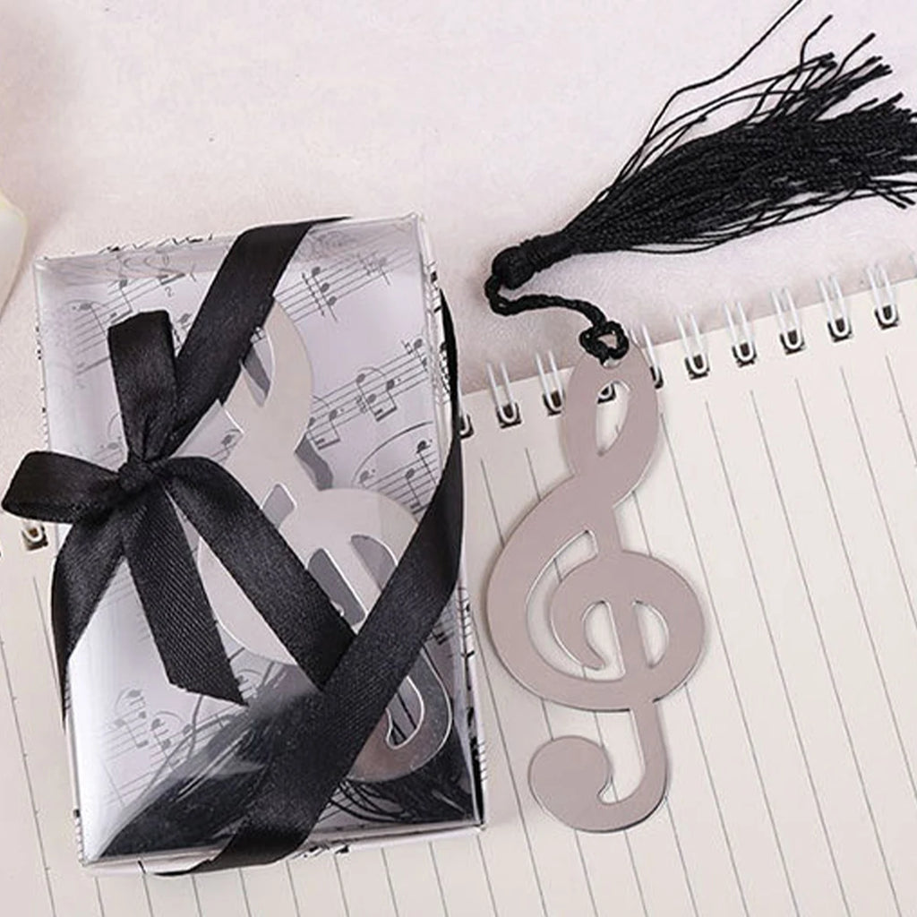 Silver Clef Metal Bookmark with Tassel – Music Note Gift Metal Bookmark Richie's Default Title
