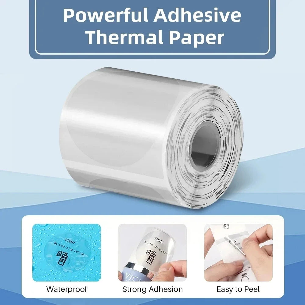 Phomemo M110 M200 M221 Round Transparent Thermal Labels 1.57" Thermal Label Roll Richie's