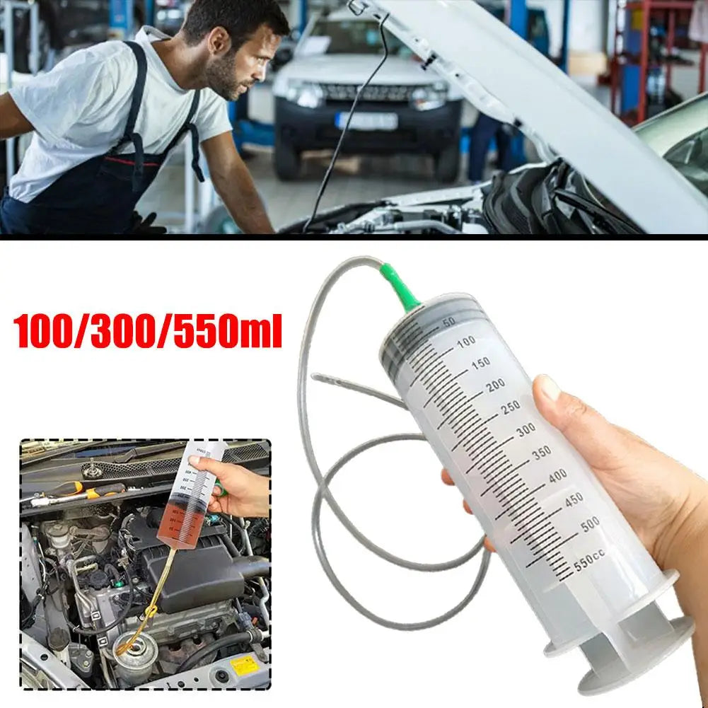 Oil Pump Syringe 100/300/550ml with 1m Hose | Fluid Transfer Oil Transfer Syringe Richie's