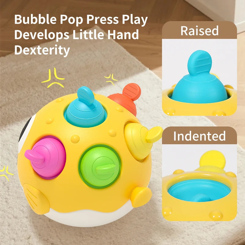 Baby Pufferfish Rattle Tumbler Toy | Teether & Bells 0–12M Baby Rattle Toy Richie's