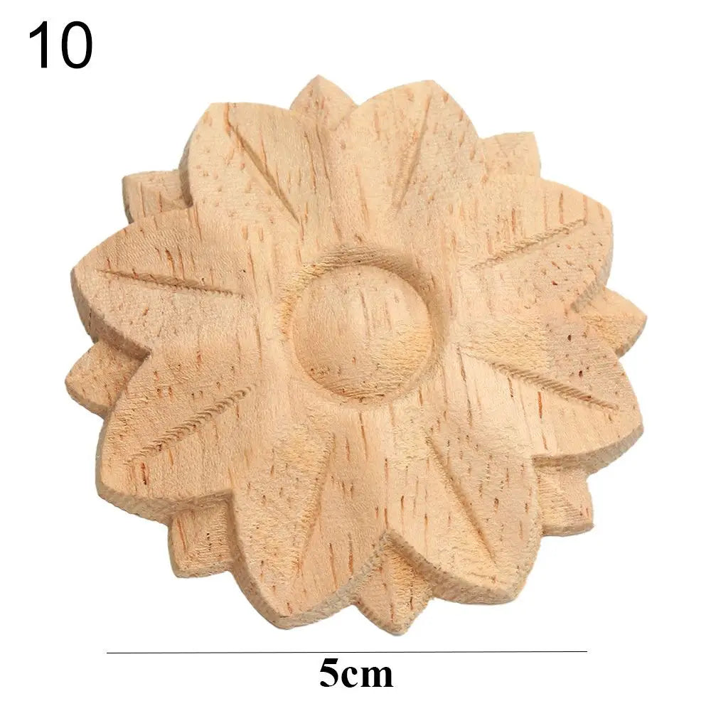 Wood Carved Floral Appliqué – Corner Furniture Frame Decoration