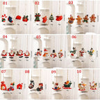 Resin Christmas Tree Ornaments – Santa & Snowman Pendants Christmas Ornaments Richie's