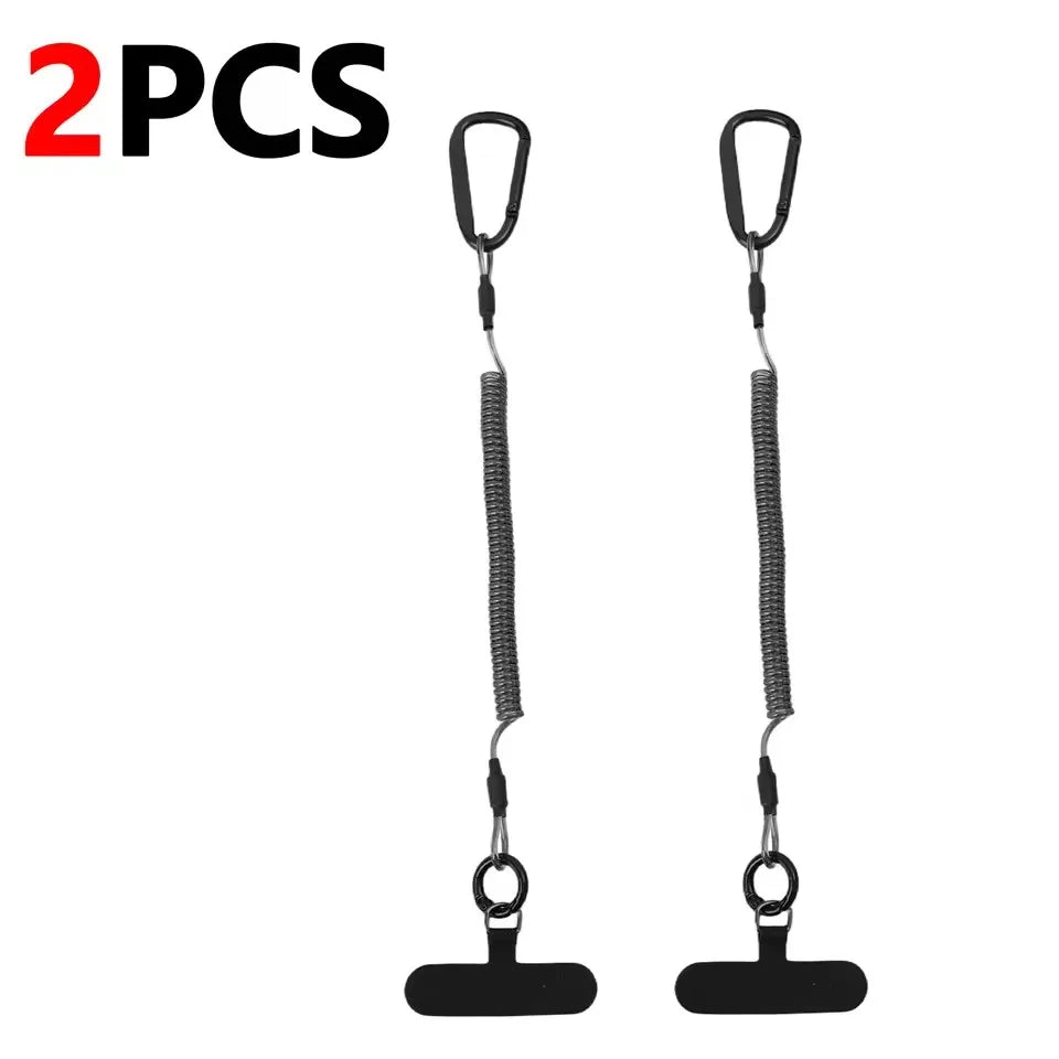 Retractable Phone Lanyard Quick Release Buckle – Micro USB 0.3m Phone Safety Lanyard Richie's 2PCS
